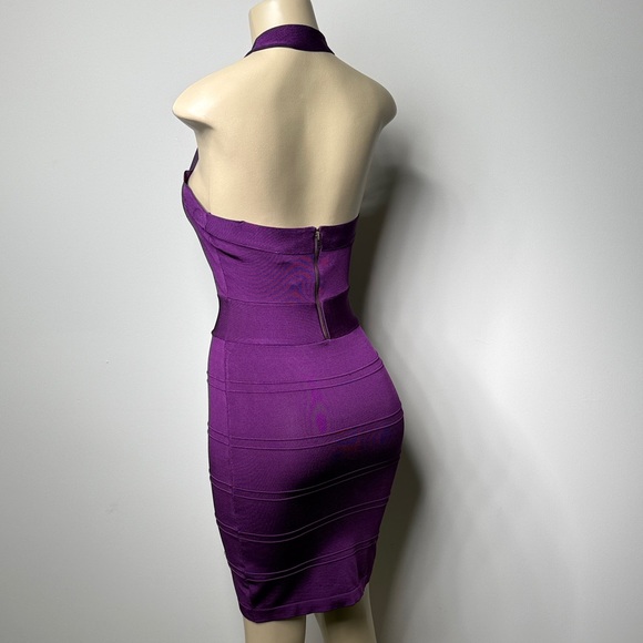 bebe Deep Purple Backless Dress - Picture 5 of 7